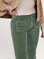 Pantalon bootcut en velours taille mi-haute BELLA
