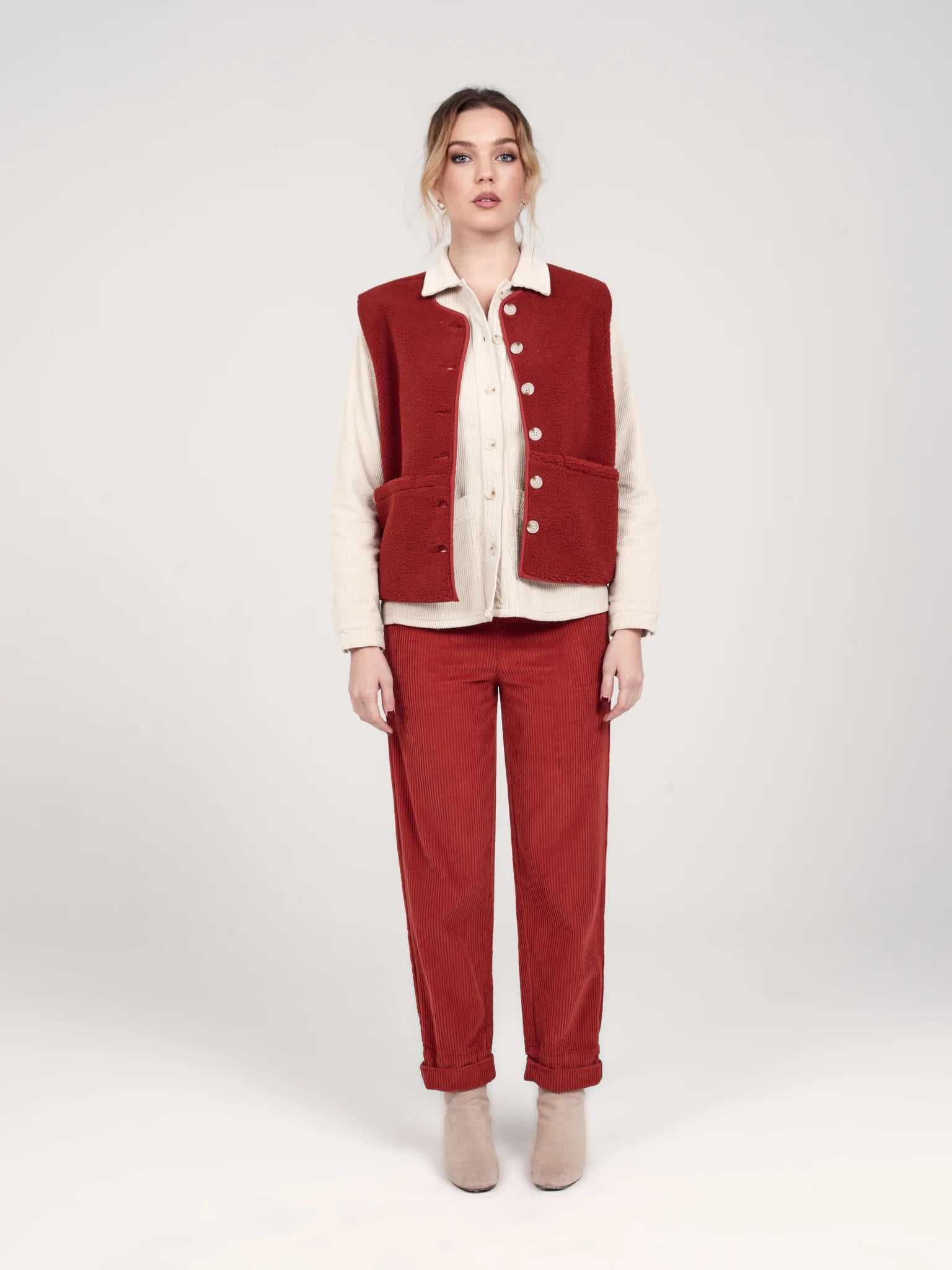 Pantalon mom en velours FRANCE