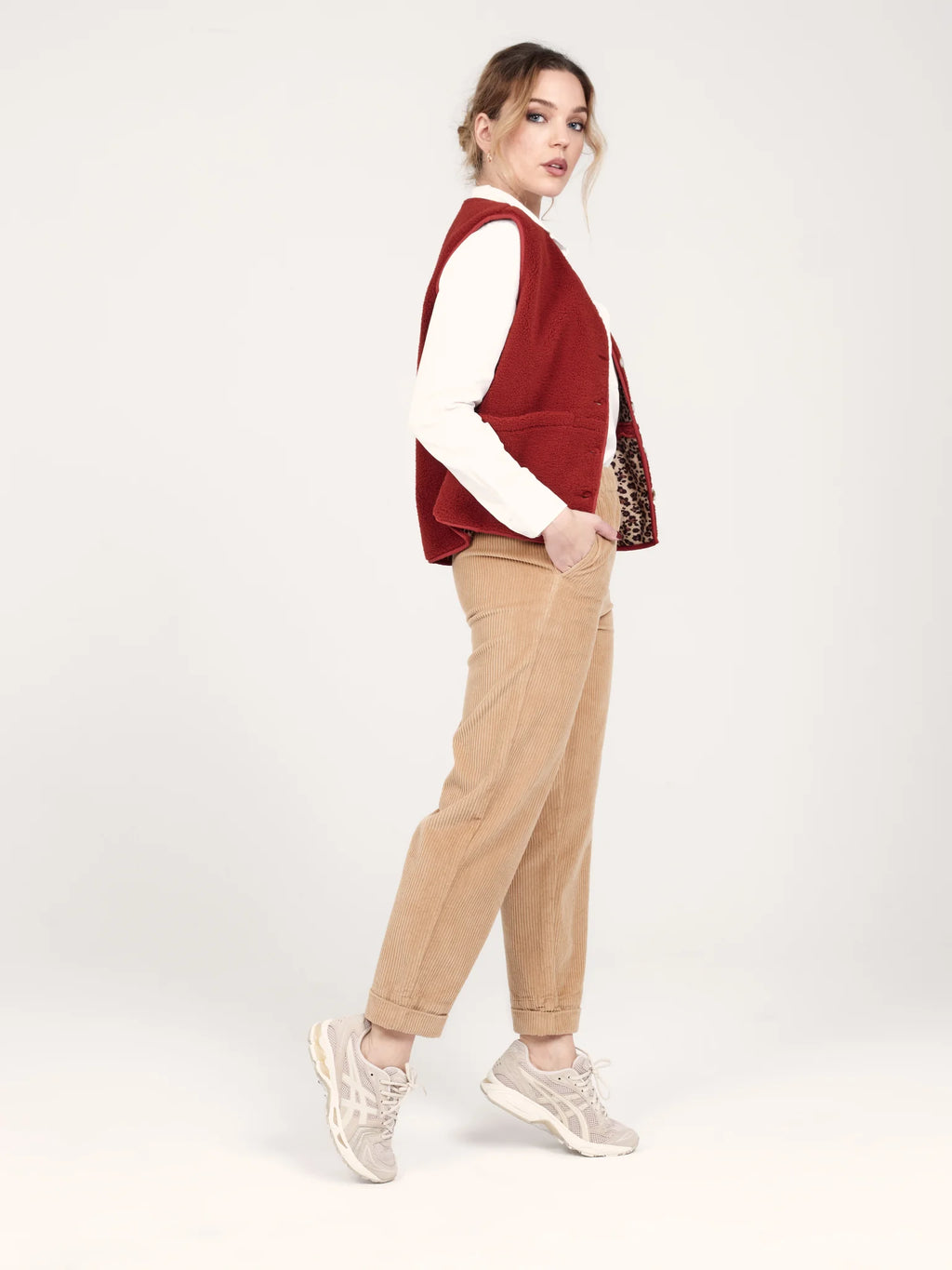 Pantalon mom en velours FRANCE