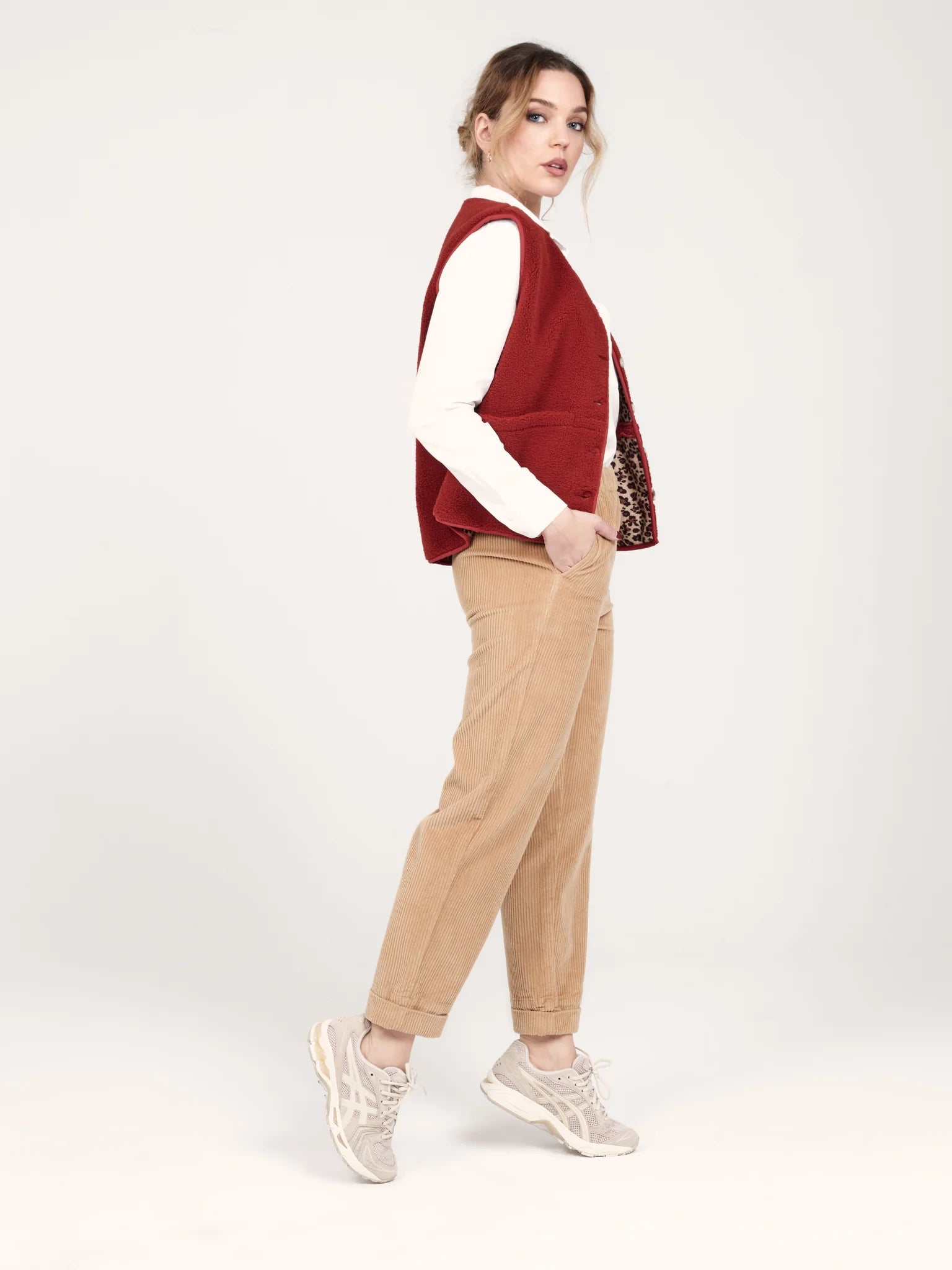 Pantalon mom en velours FRANCE
