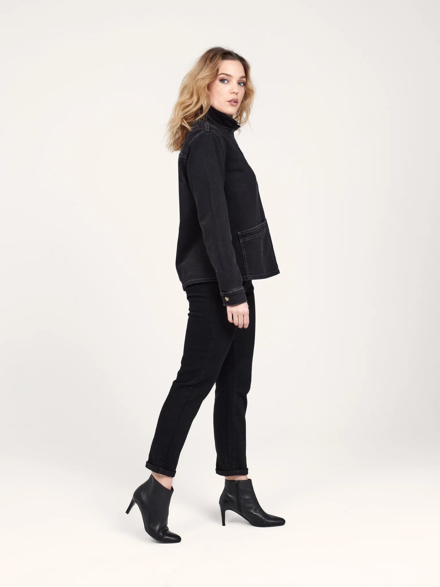 Jean mom à zip noir PATRICIA MFN