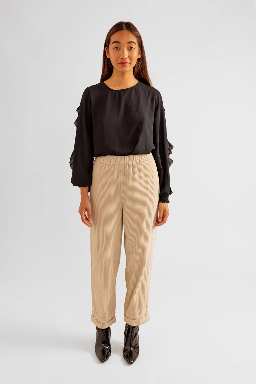 Pantalon mom en velours FRANCE