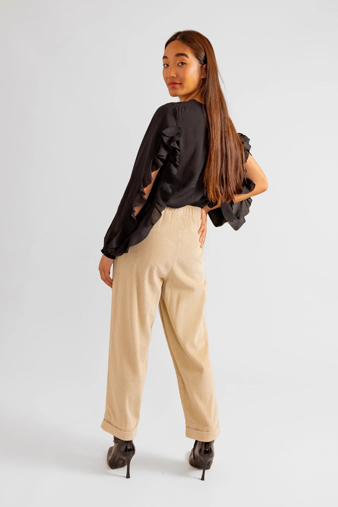 Pantalon mom en velours FRANCE