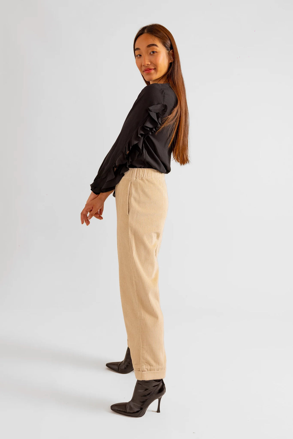 Pantalon mom en velours FRANCE