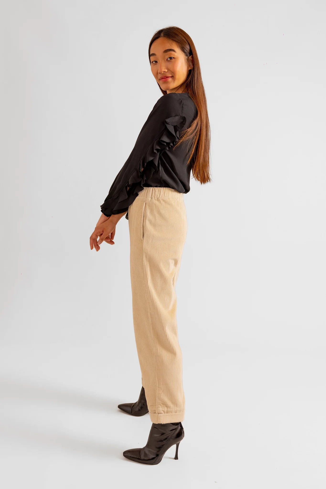 Pantalon mom en velours FRANCE