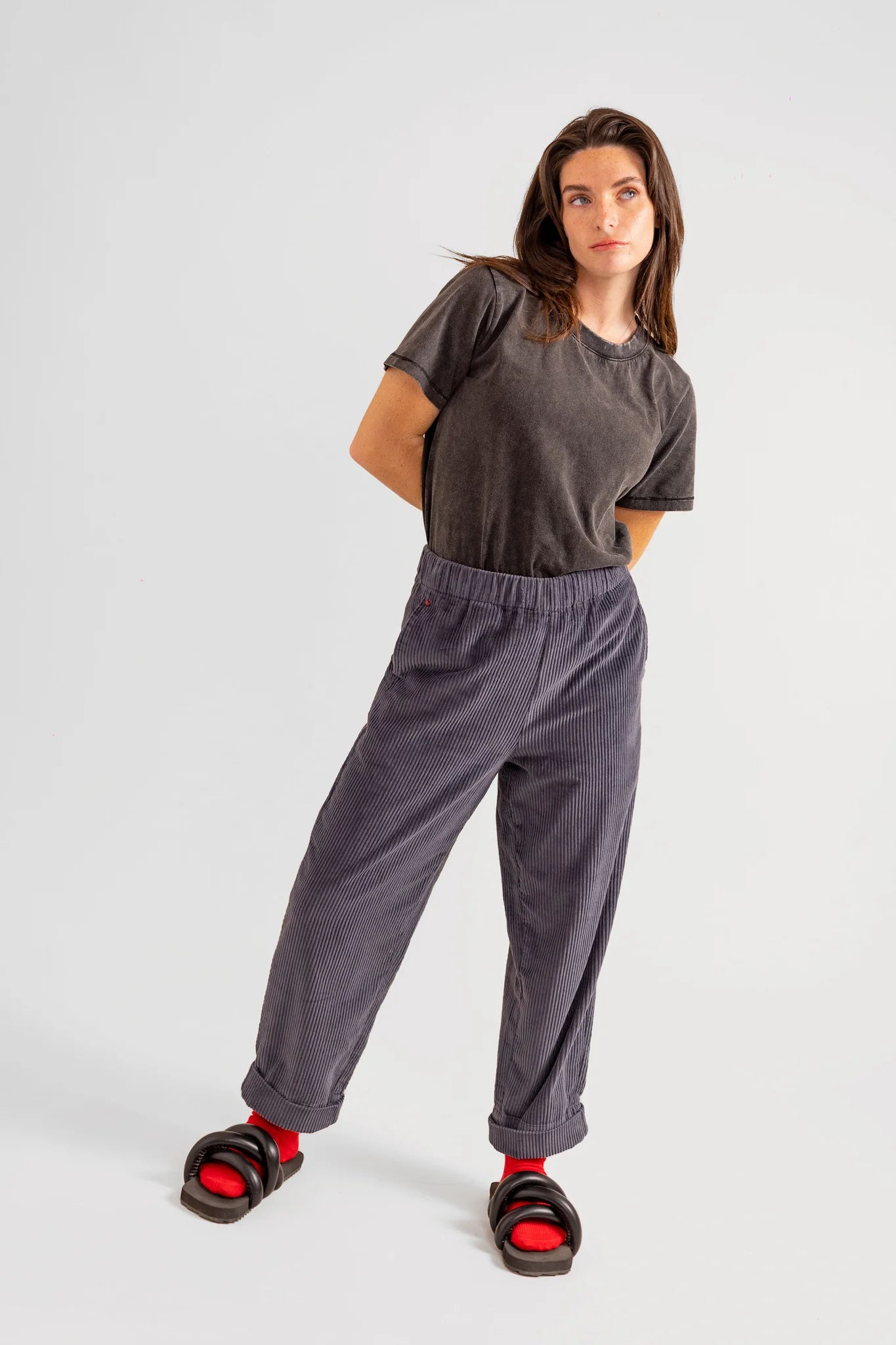 Pantalon mom en velours FRANCE