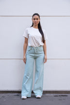 Jean large taille haute FLEURE