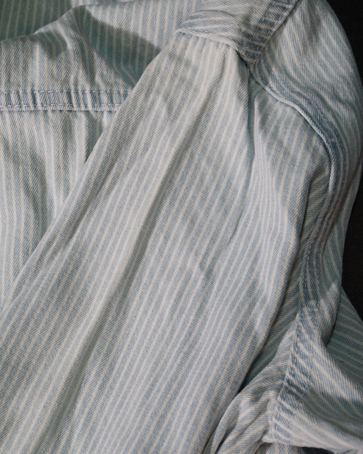 Chemise en jean à rayures bleues SALOME XS - Seconde vie
