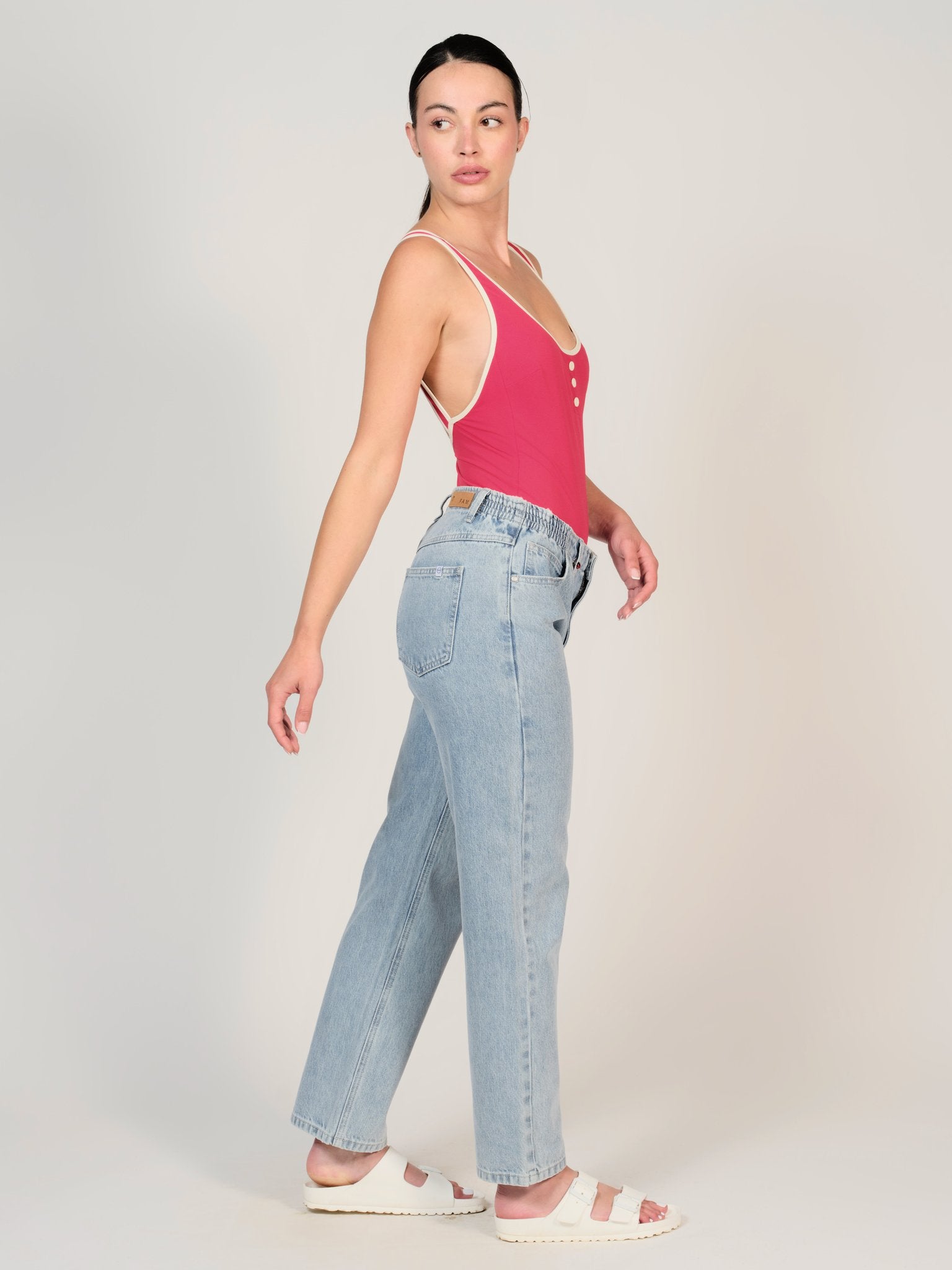 Jean boyfriend bleu clair MADISON