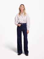 FAUVE high-waisted flared jeans