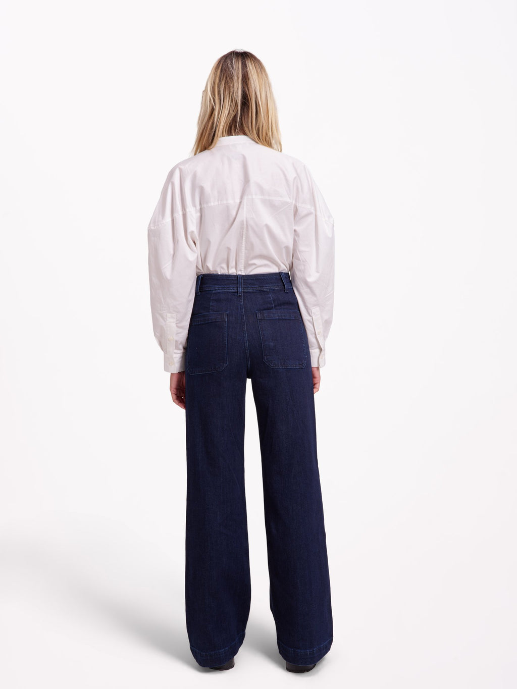 FAUVE high-waisted flared jeans