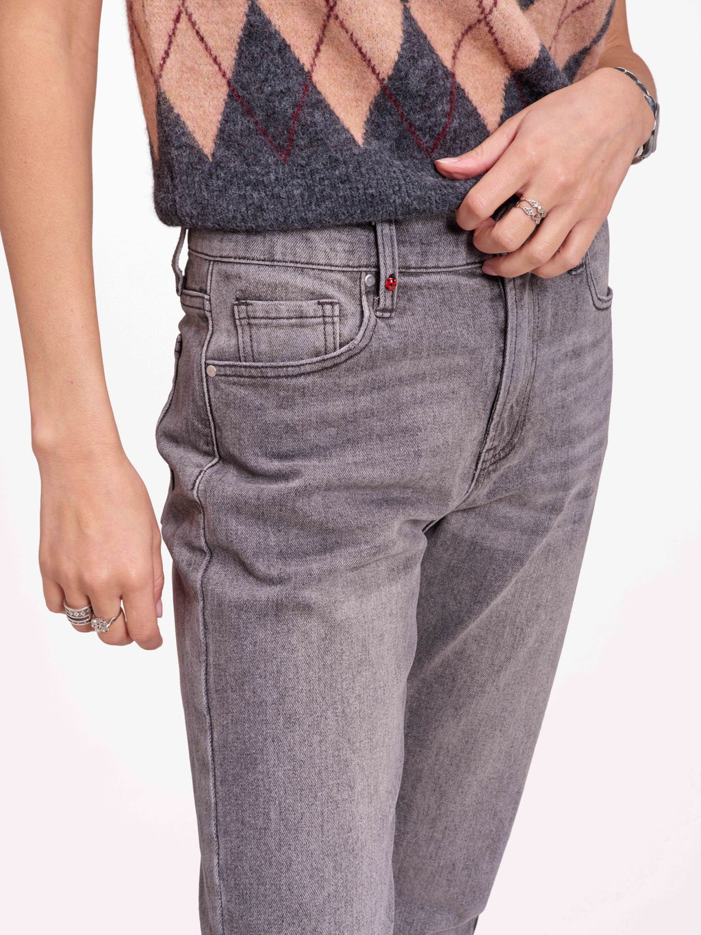 PATRICIA gray mom jeans