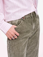 Pantalon straight en velours POLA