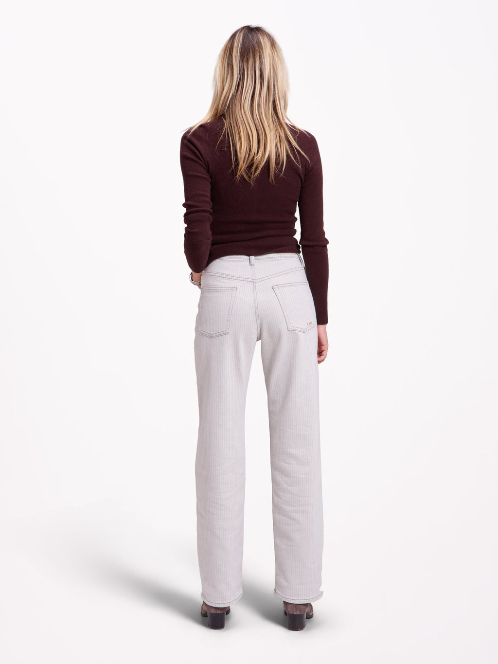 POLA STRIPE straight jeans