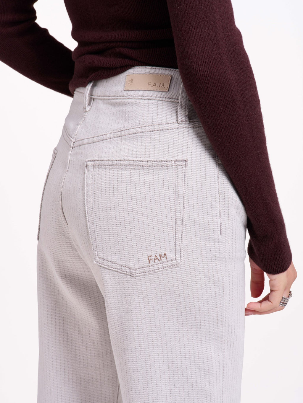 POLA STRIPE straight jeans