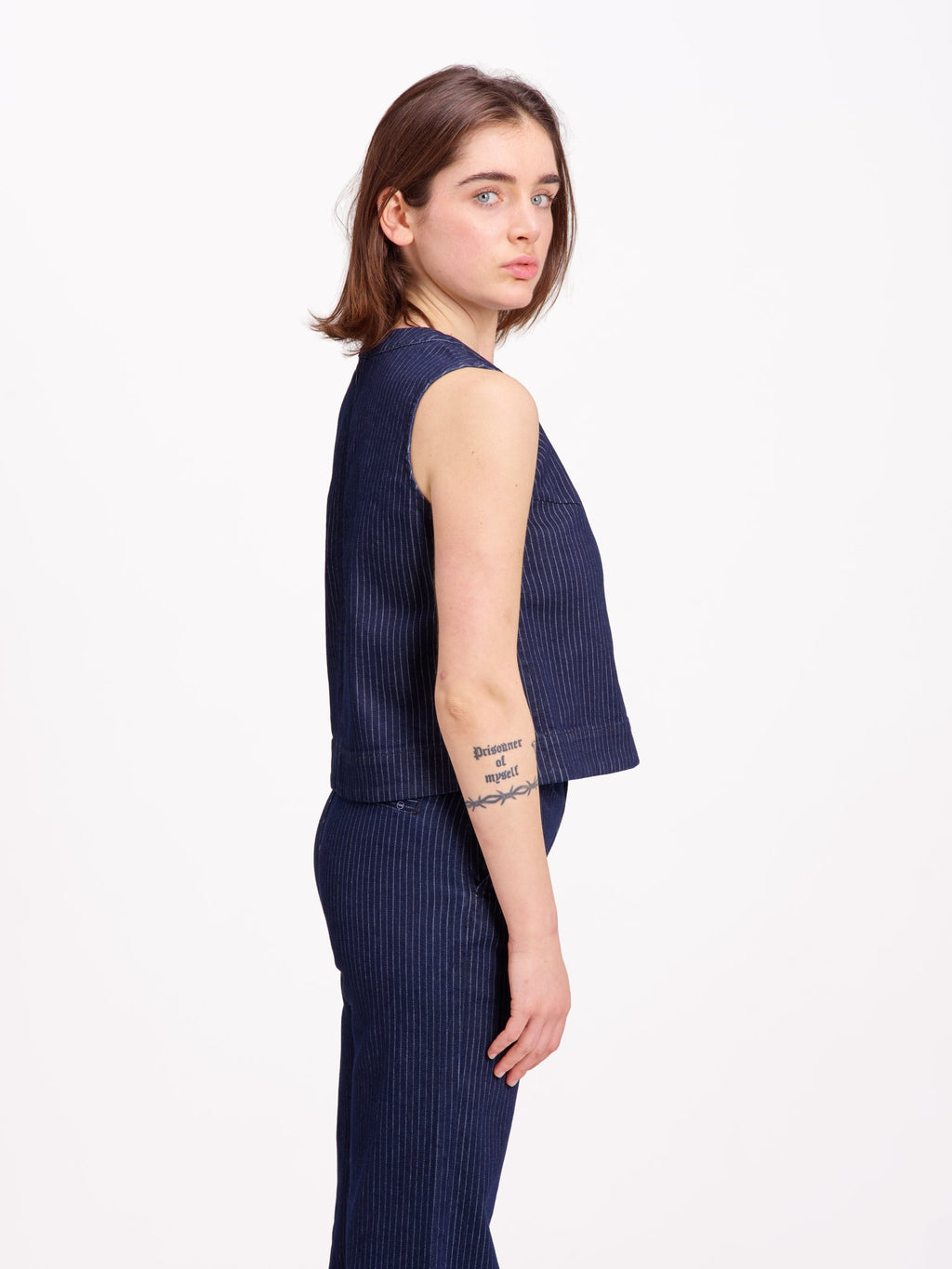 IZA STRIPE Cropped top