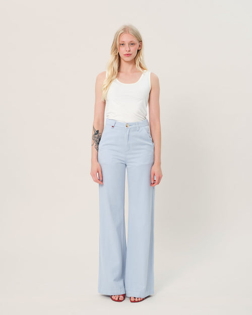 Pantalon évasé avec poches italiennes FRANCINE
