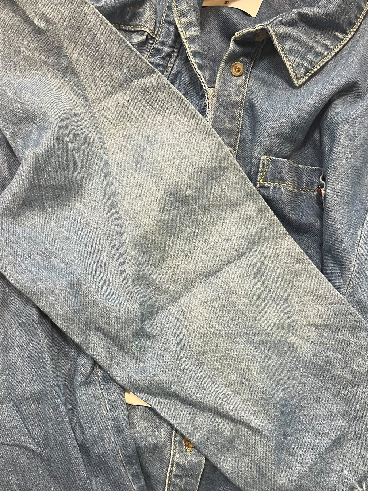 Chemise en jean bleu STACY en coton S - Seconde vie