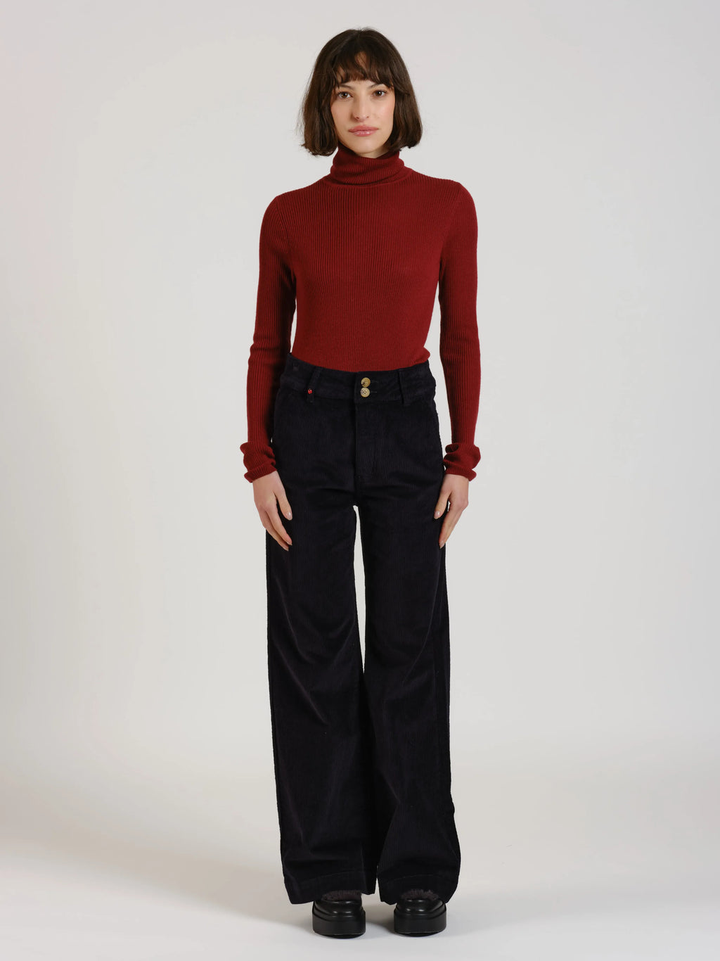 FAUSTINE corduroy flare pants