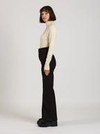 Jean évasé taille haute noir FAUVE avec poches avant