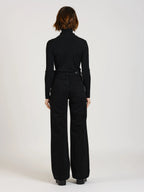 Jean large taille mi-haute noir FILA