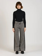 Jean large taille haute FLEURE GREY
