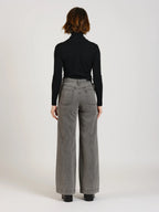 Jean large taille haute FLEURE GREY