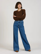 Jean large taille haute FLEURE STONE