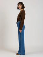 Jean large taille haute FLEURE STONE