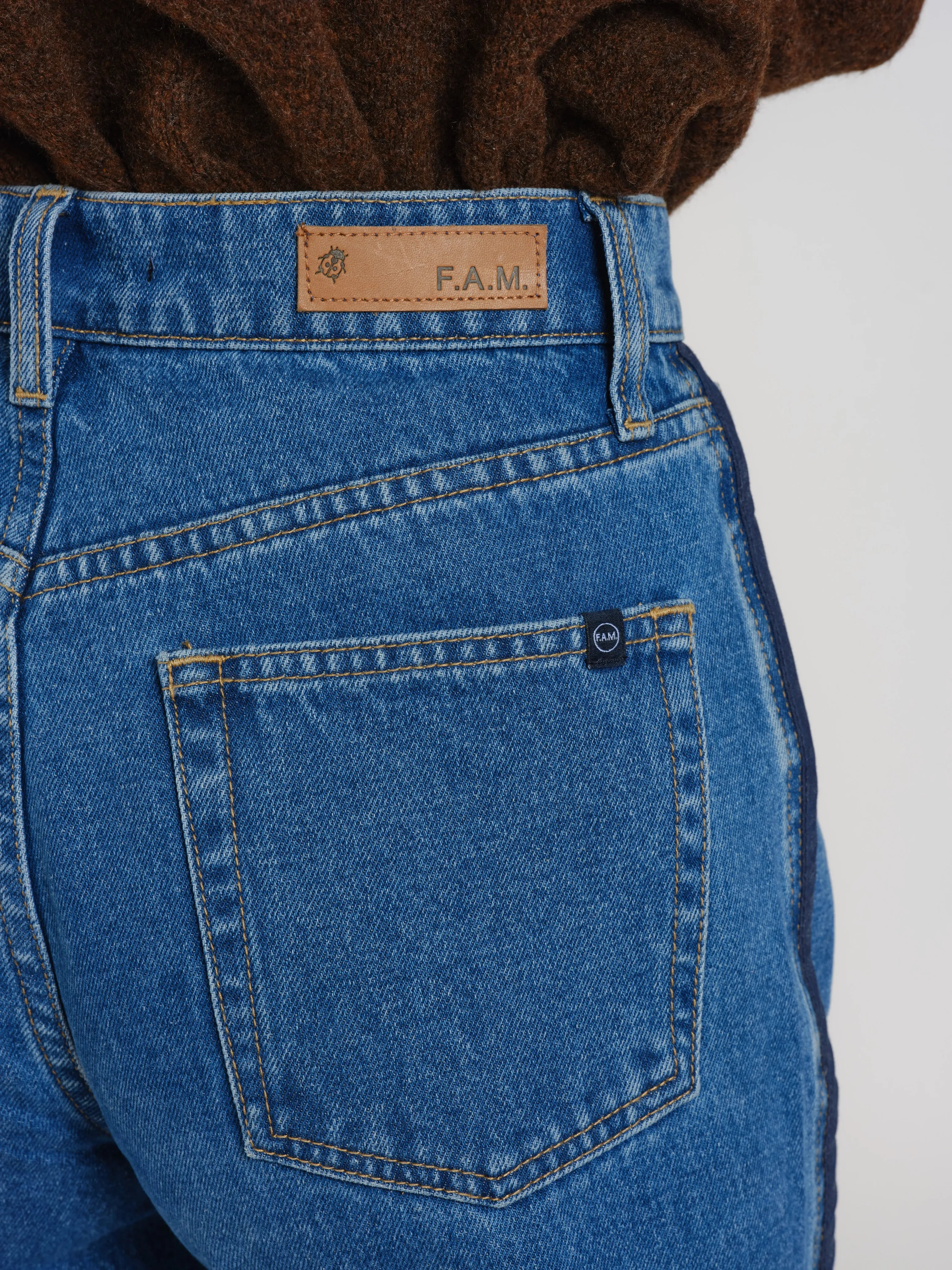 Jean large taille haute FLEURE STONE