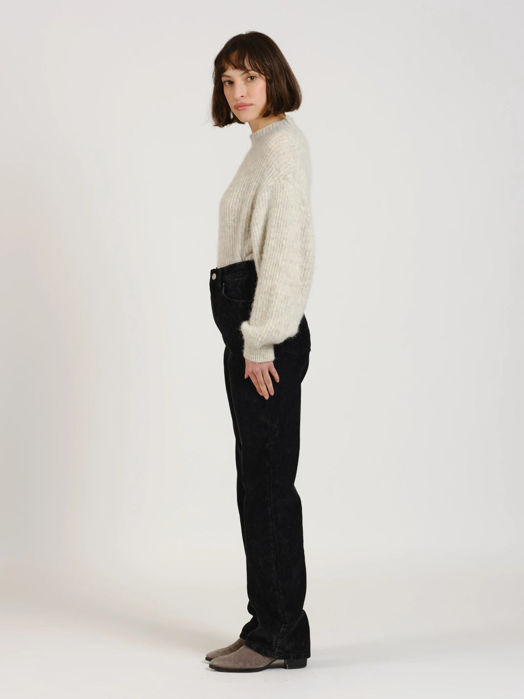 Pantalon straight en velours POLA LONG