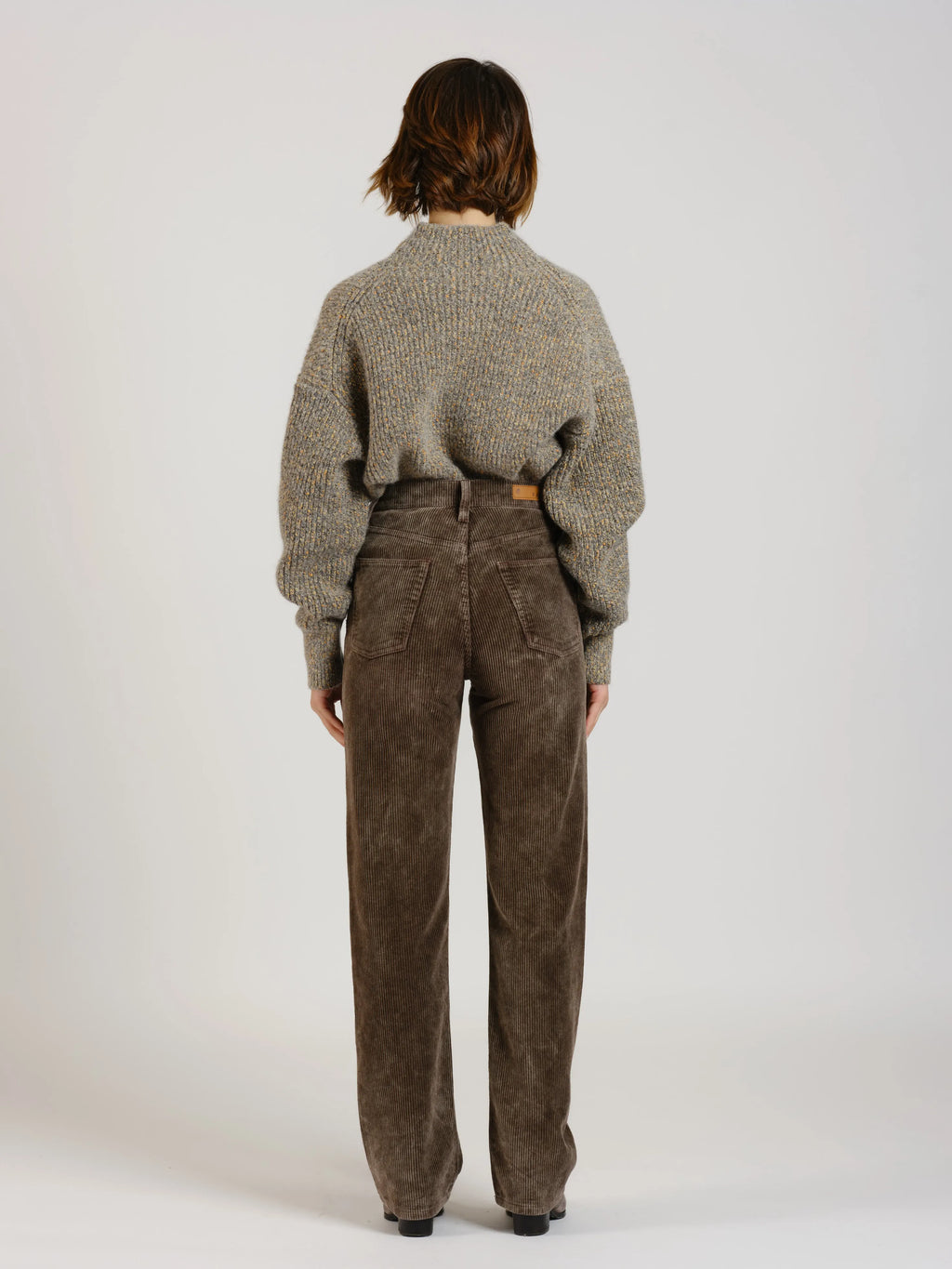 Pantalon straight en velours POLA LONG