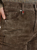 Pantalon straight en velours POLA LONG