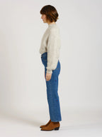 Straight jeans with POLA embroidery
