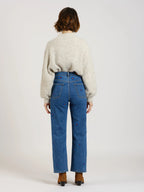 Straight jeans with POLA embroidery