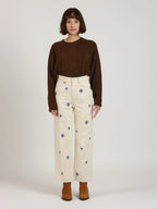 Straight jeans with POLA embroidery