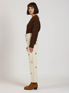 Straight jeans with POLA embroidery