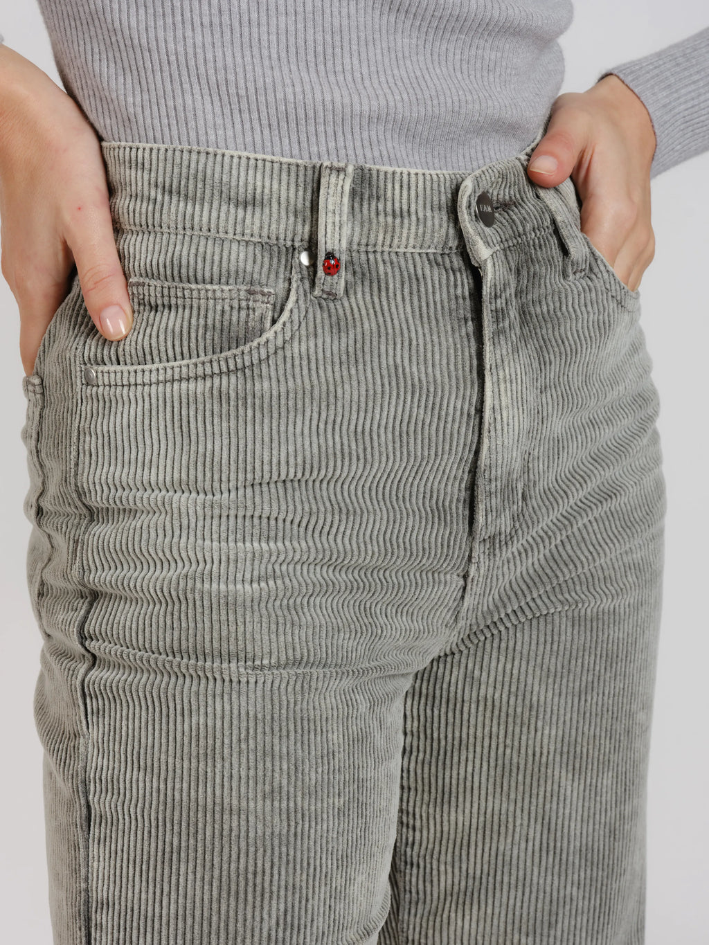Pantalon straight en velours POLA LONG