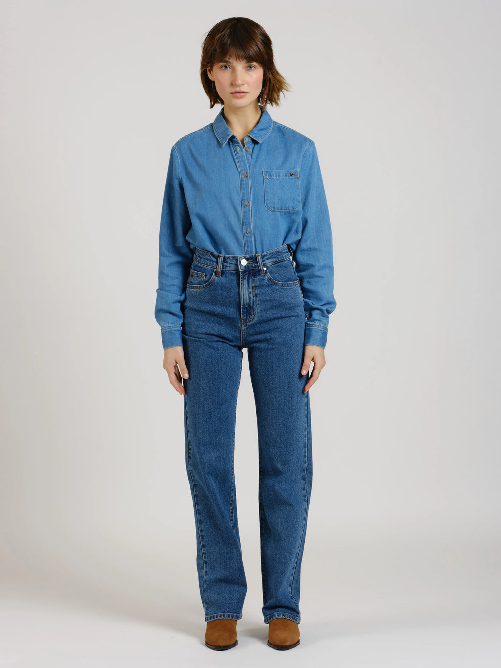 Pola straight leg stone jeans