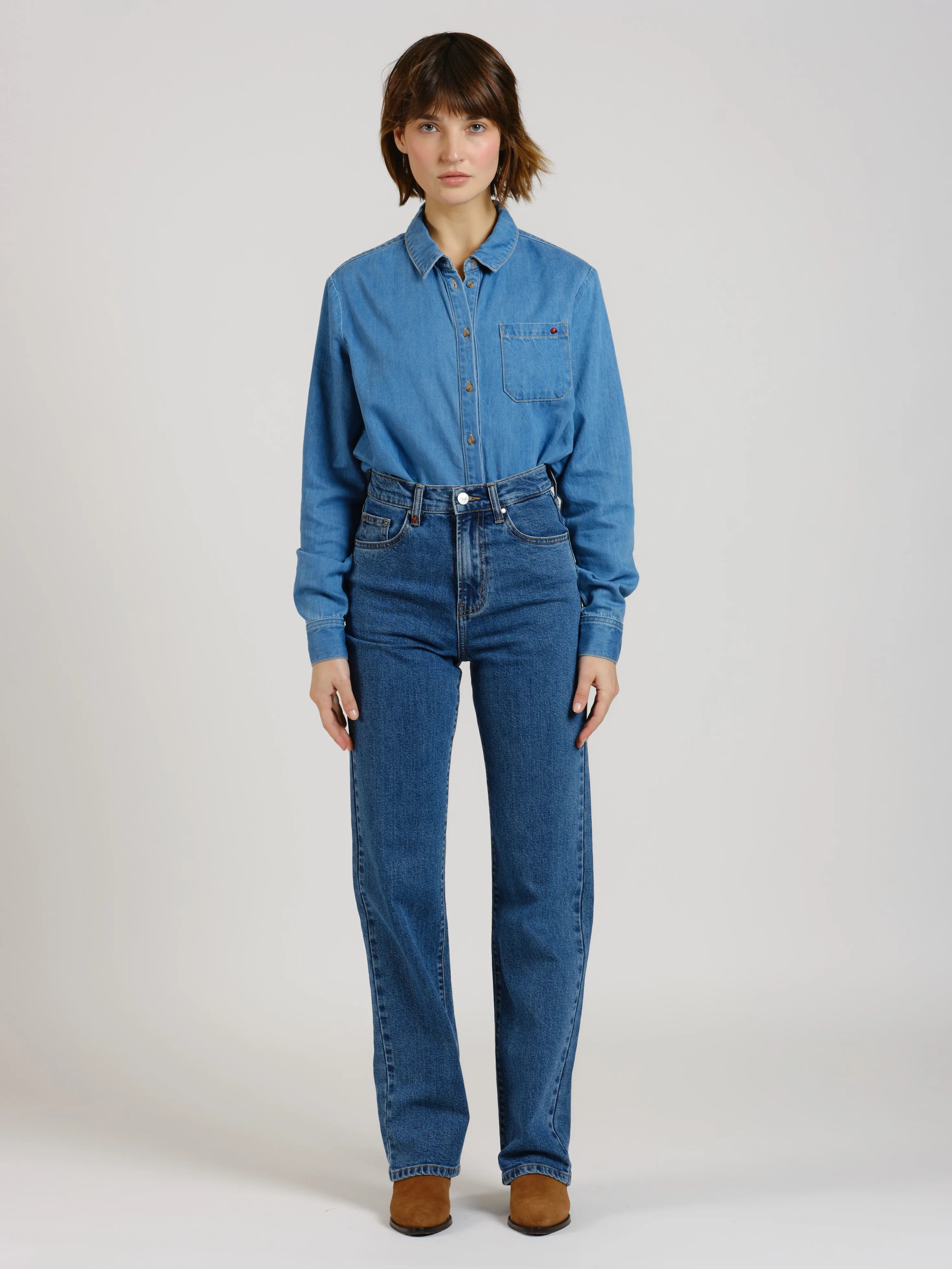 Pola straight leg stone jeans