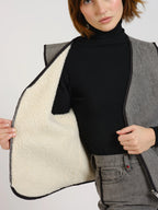 Veste sans manche réversible gris VERO
