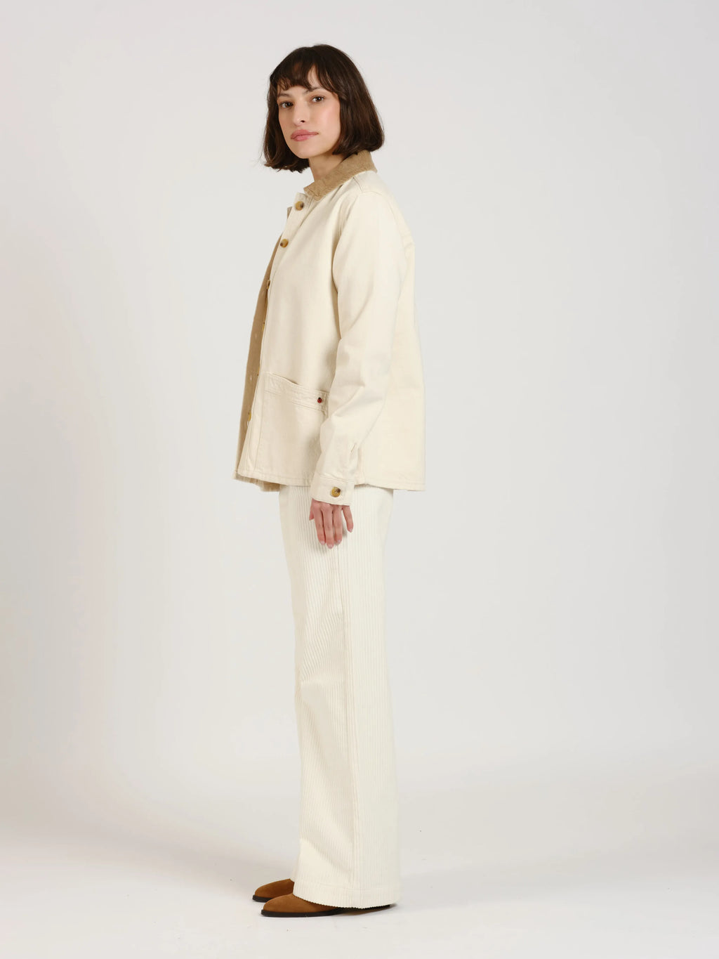 Veste en jeans avec col en velours VIVIAN