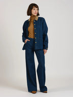 Veste en jeans avec col en velours VIVIAN