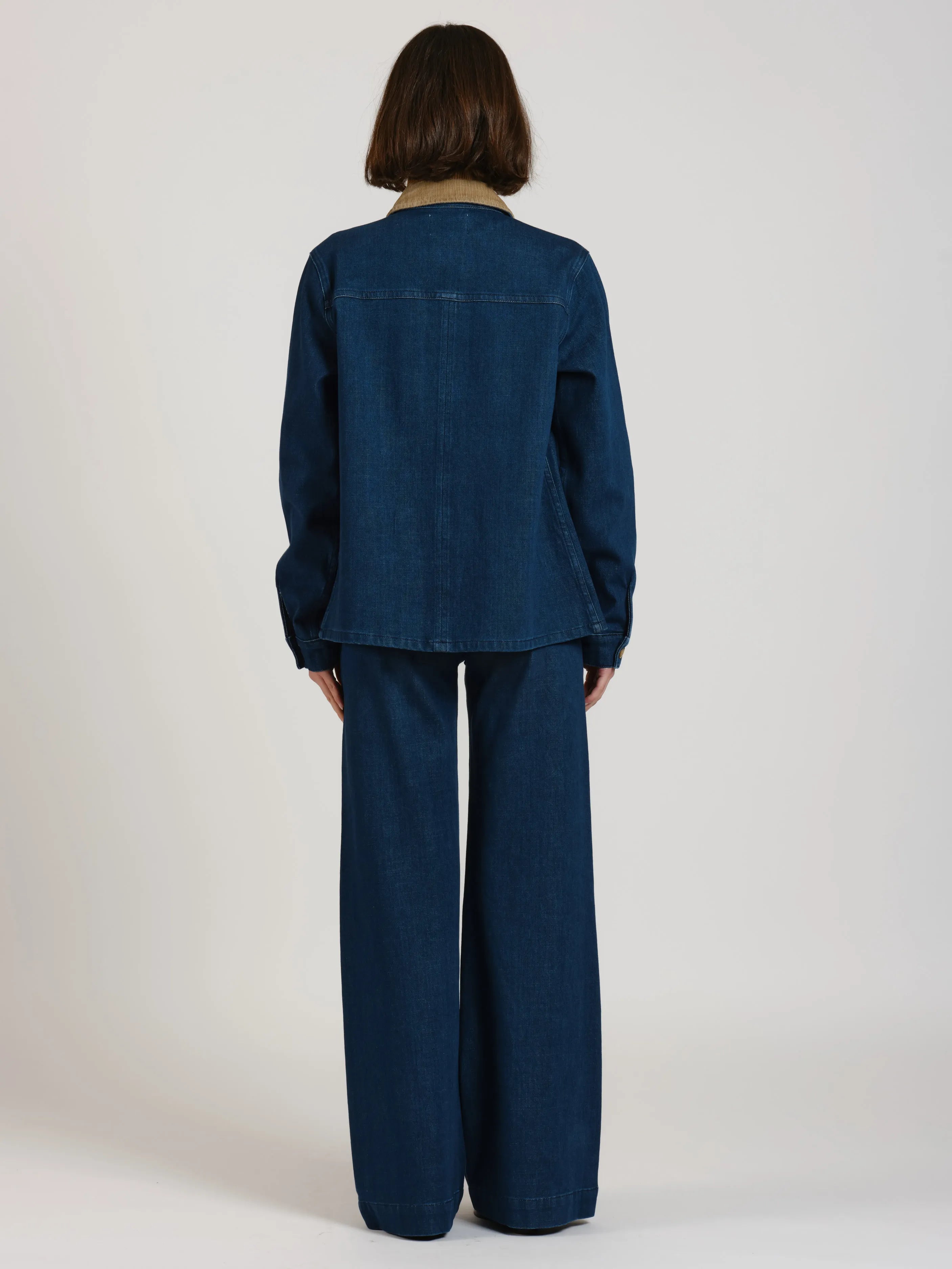 Veste en jeans avec col en velours VIVIAN