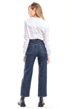 Jean straight cropped indigo POLA femme, INDIGO, taille 25, porté par Clara (1m73) – photo 5