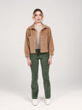 Veste oversize en velours camel VICKY femme, CAMEL, taille XS, porté par Pauline (1m76) (FAM PARIS) – photo 1