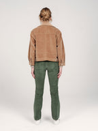 Veste oversize en velours camel VICKY femme, CAMEL, taille XS, porté par Pauline (1m76) – photo 3