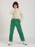 Pantalon mom en velours FRANCE femme, GREEN, taille XS, porté par Sarah (1m72) – photo 5