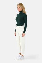 Pantalon Mom slim en velours blanc POLLY femme, WHITE, taille 26, porté par Jessica (1m75) – photo 3