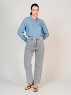 Jean droit gris POLA femme, GREY, taille 25, porté par Mélissa (1m70) (FAM PARIS) – photo 1